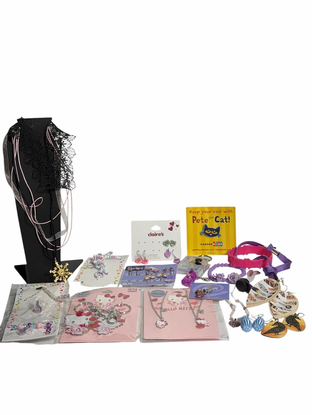 Claires & More Girls Jewelry Hair Accessories Sets Chokers Earrings Keychains